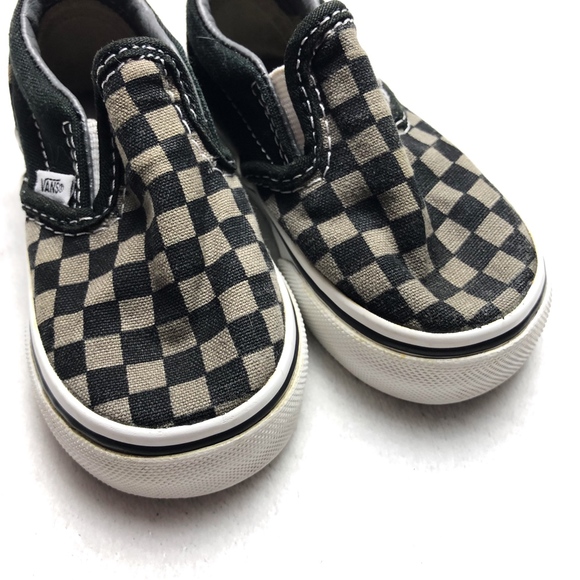 toddler vans checkerboard slip ons